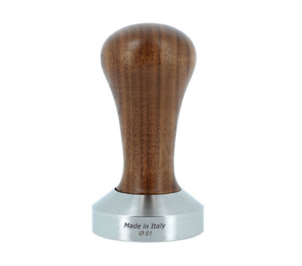 Tamper with Italian walnut handle 51.0mm - flat